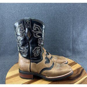 JB Dillon Reserve Men Size 6.5D Brown Leather Western Cowboy Boots JBR2002 W Box